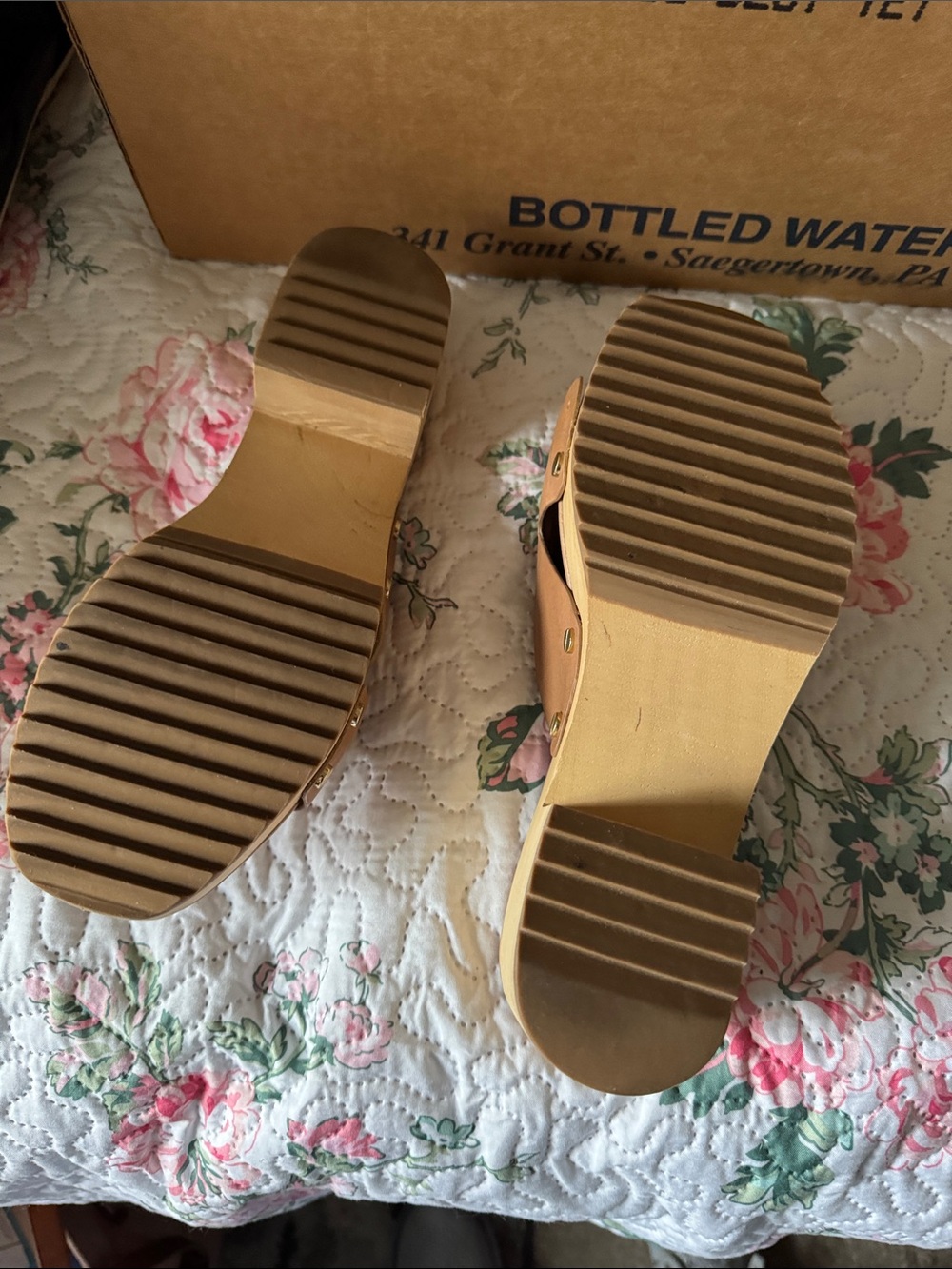 Dr Schols Platform Slide Sandals in Tan - Women 7 - Picture 8 of 8